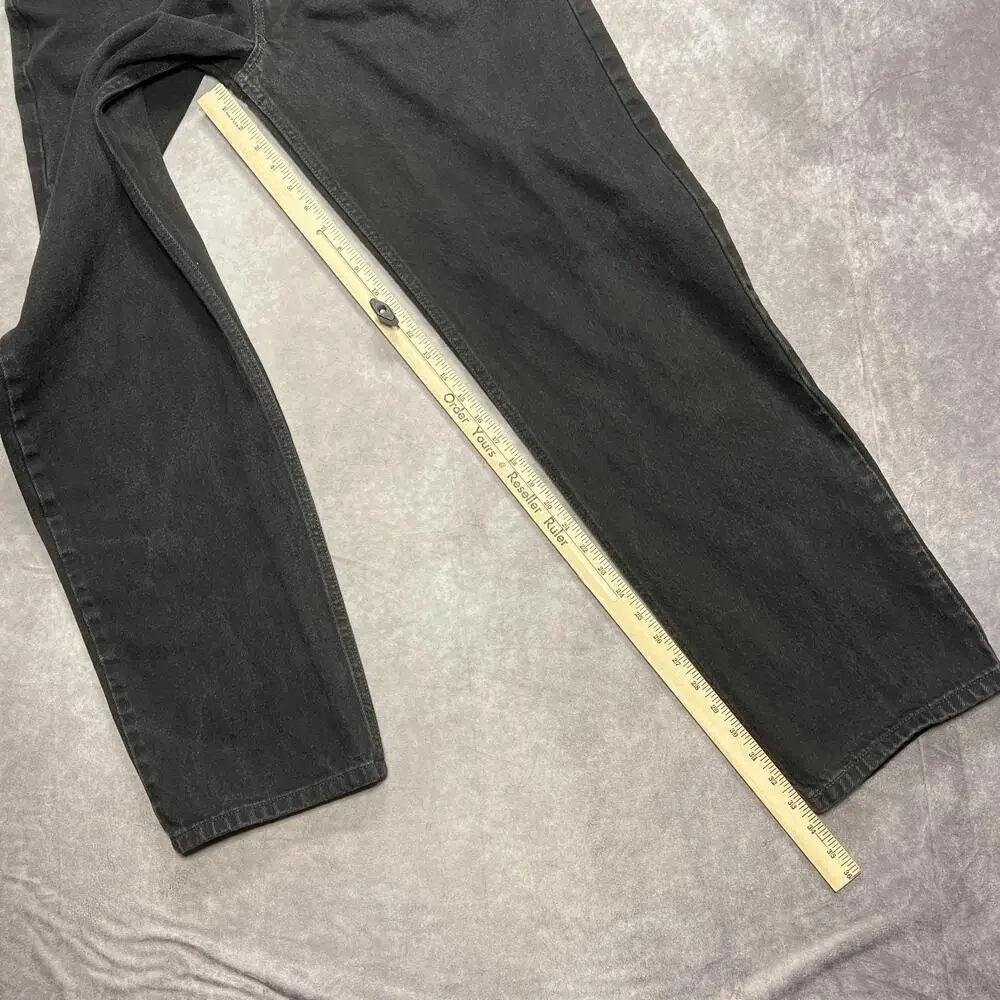 Vintage Levis 550 Jeans Mens 36x34 Black Relaxed Tapered Fit Dark Wash Denim